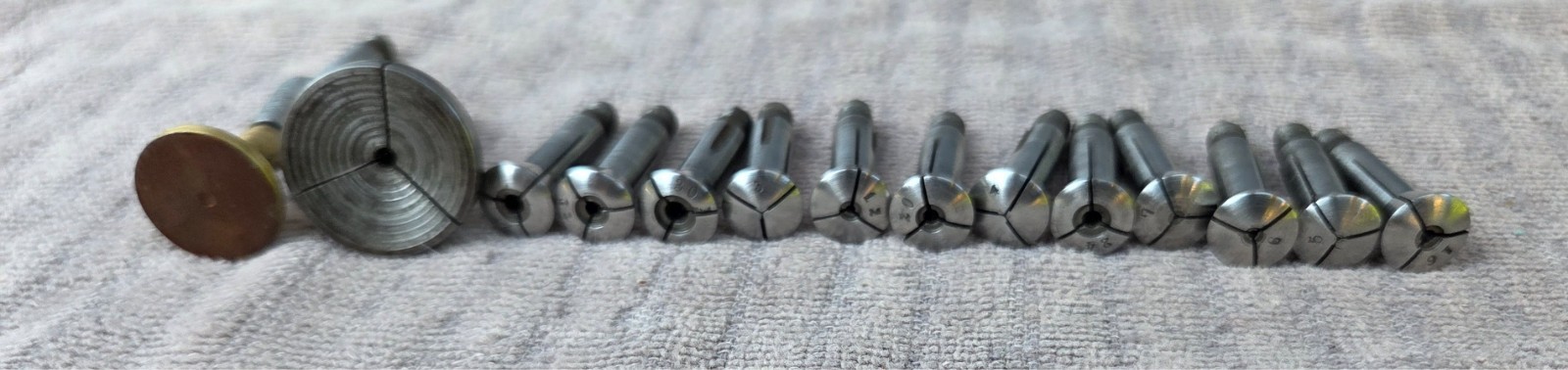 Lot of 28 Vintage 6mm Watchmaker Lathe Collets G. Boley & Unmarked