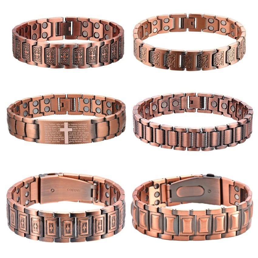 3X Ultra Strength Magnetic Copper Bracelet Vintage Copper Men’s Therapy Energy