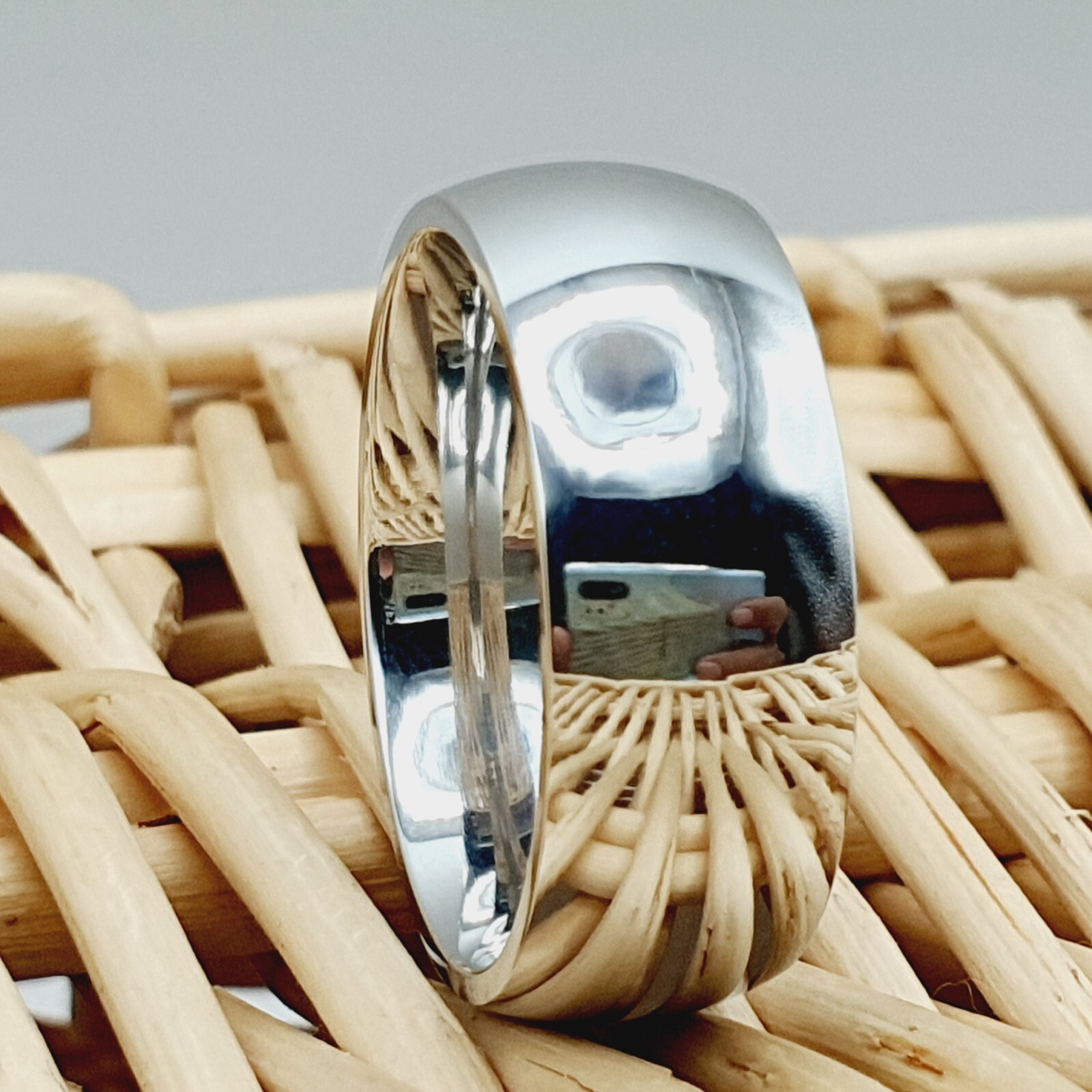 Promise Ring for Boyfriend Husband Anniversary Gifts Shiny Titanium Wedding Ring