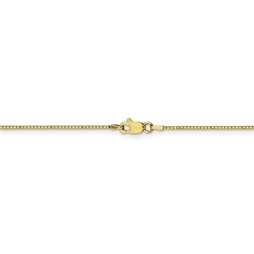 10K YELLOW GOLD BOX LINK NECKLACE / PENDANT CHAIN 20″ 0.9 mm 2.4 grams