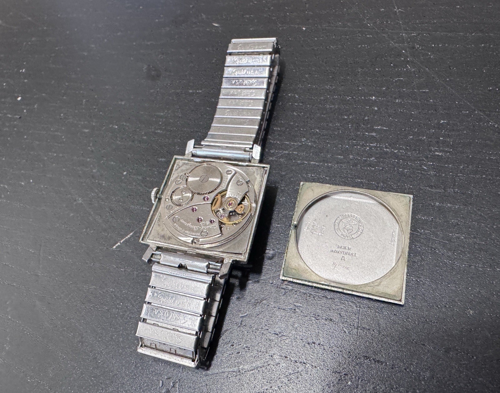 Vintage Girard-Perregaux Manual Wind Square Swiss Watch Runs As-Is