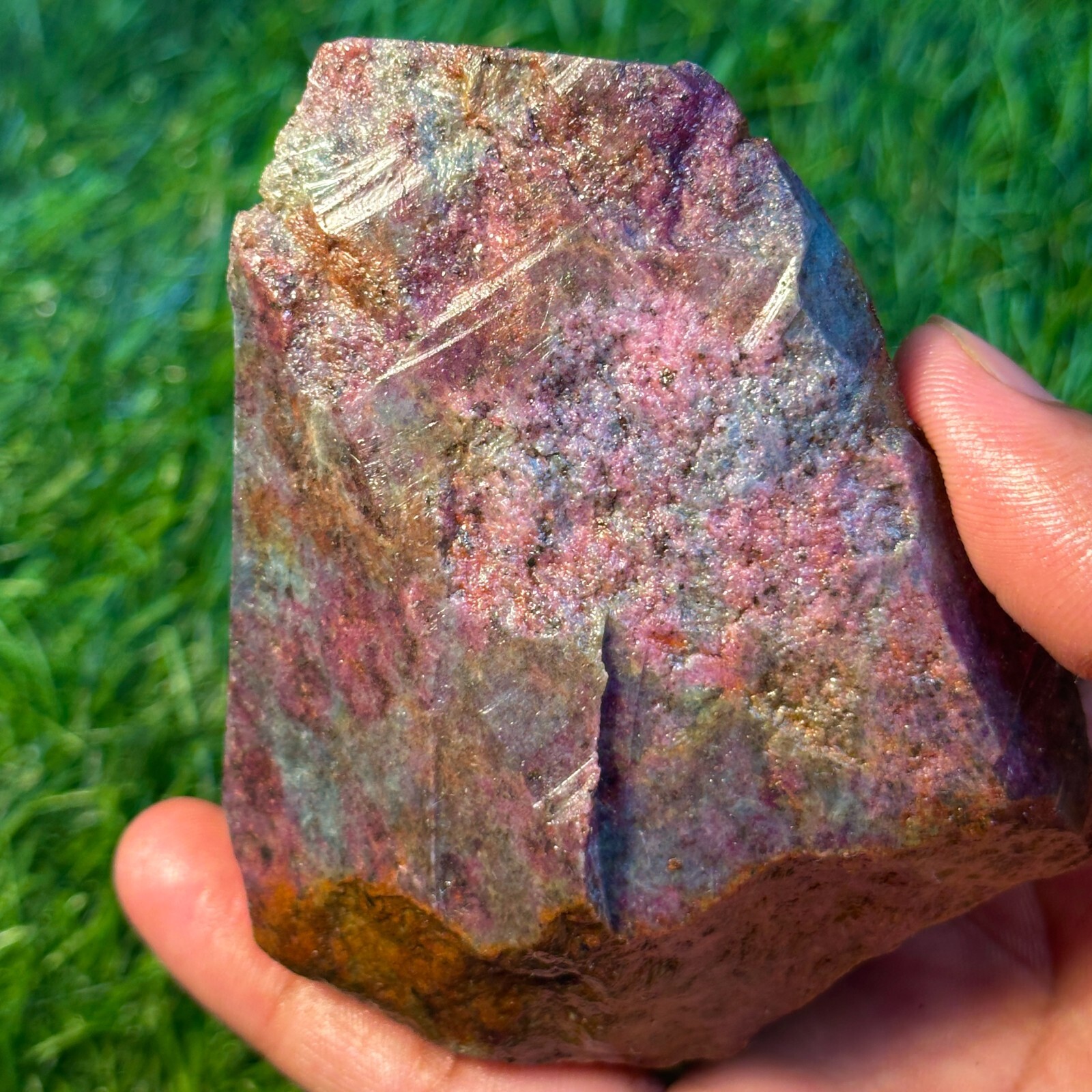 2543Ct Natural Bi-Color Ruby Kyanite Rough Large Size Earth Mined Loose Gemstone