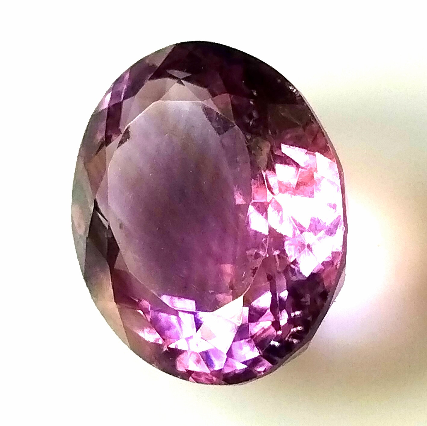 9.00 Carat Natural Brazilian Purple Amethyst Oval Faceted Gemstone 15.2X12.4 mm