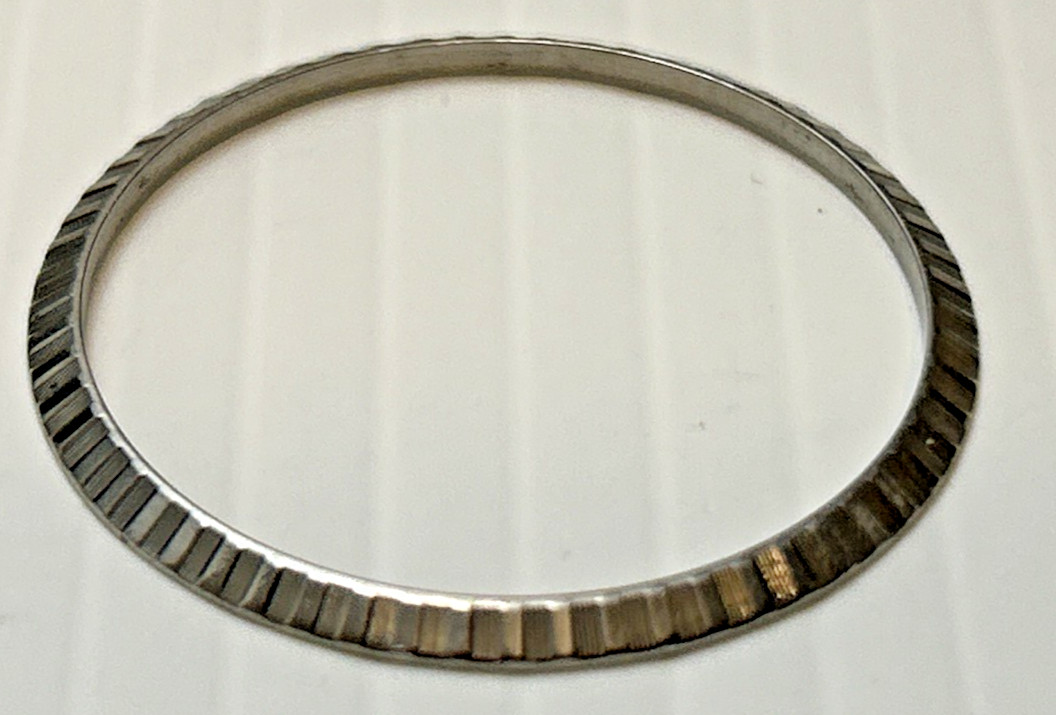 Genuine Rolex Datejust Engine Turned 36mm Stainless Watch Bezel