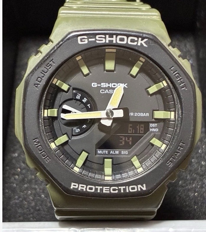 G-SHOCK GA-2100 Casioak Olive Green Analog-Digital Watch