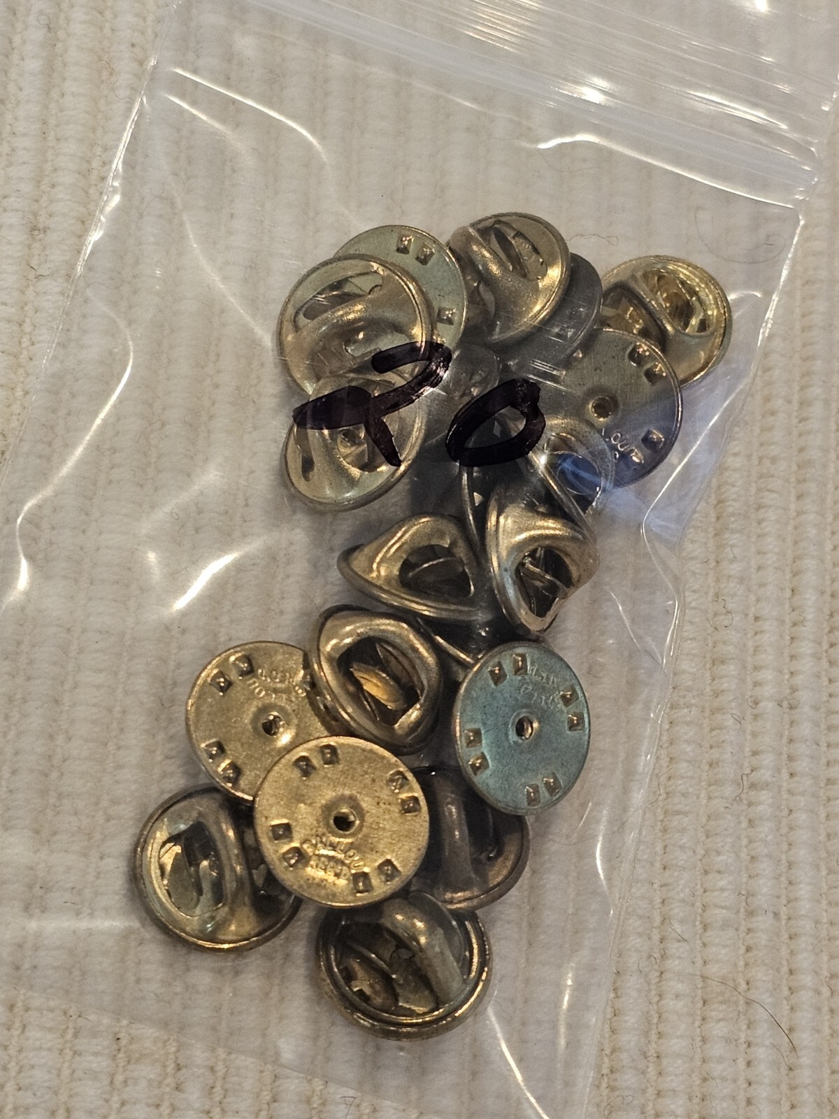 WWII to 1960s 70s Brass Clutch Backs Military Army Pin Badge x20 L@@K!!!