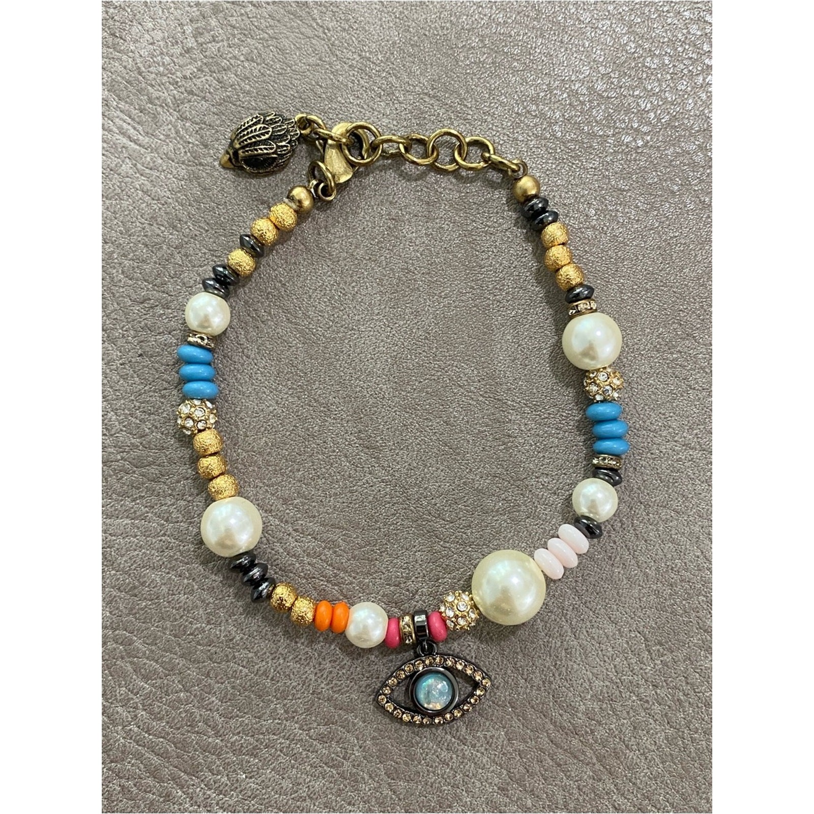 Kurt Geiger Evil Eye Charm Bead Bracelet