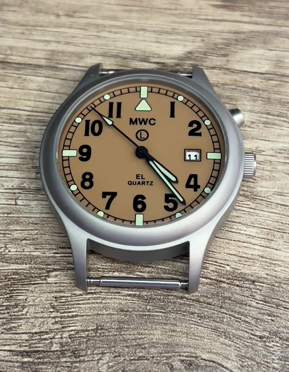 MWC G10EL Stainless Steel General Service Watch Electroluminescent (EL) Backlit