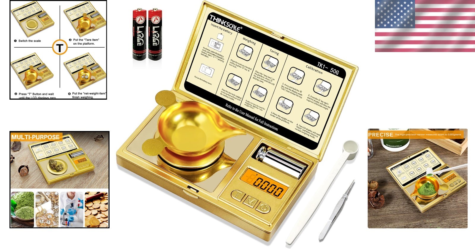 Mini Digital Scale 50g/0.001g for Gems, Coins, and Medicines