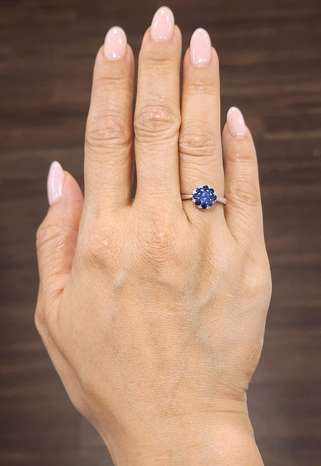 1.13 ct Natural Sapphire & Diamond Ring