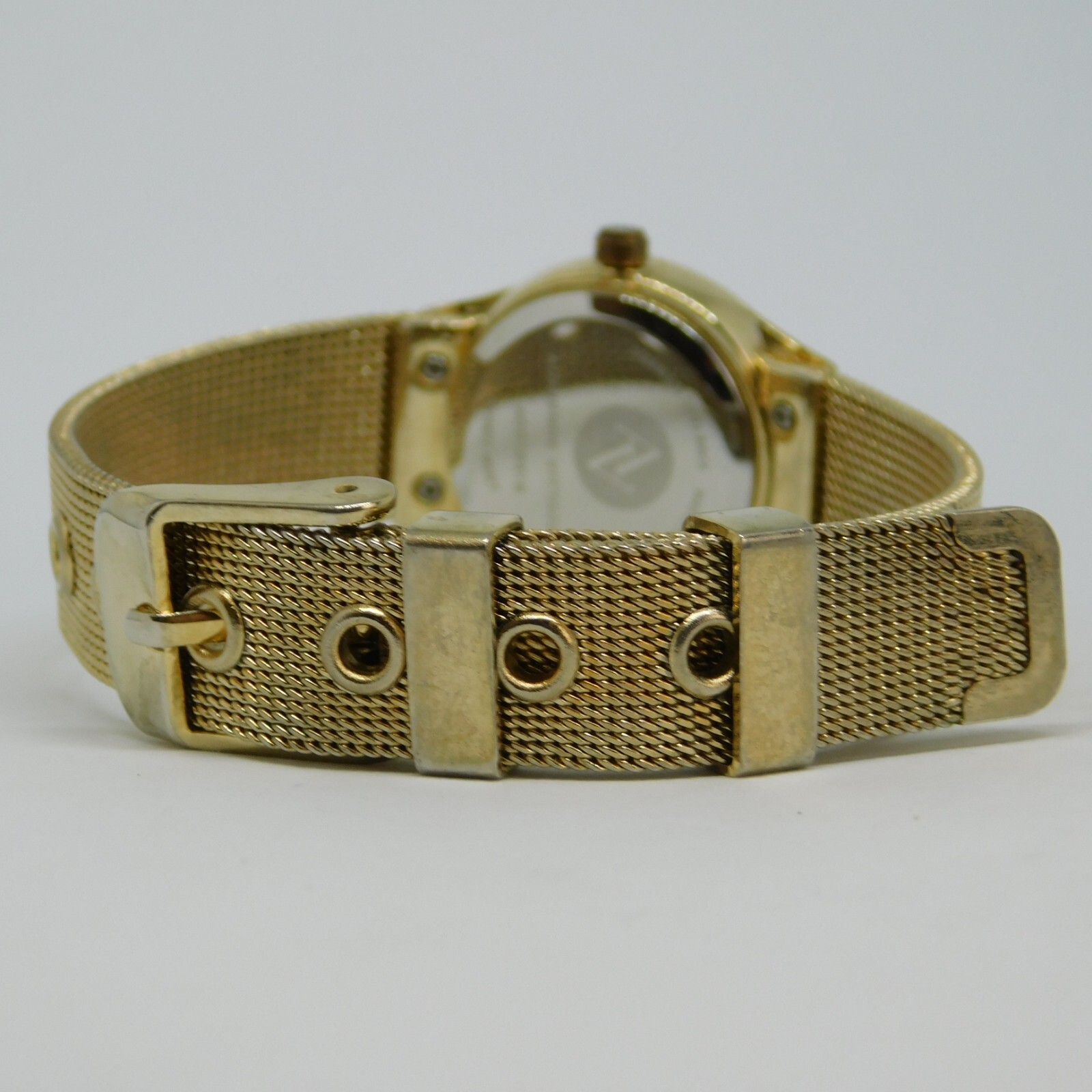 Adrienne Vittadini ADD10418 Diamond Mesh Band Analog Women’s Watch New Battery