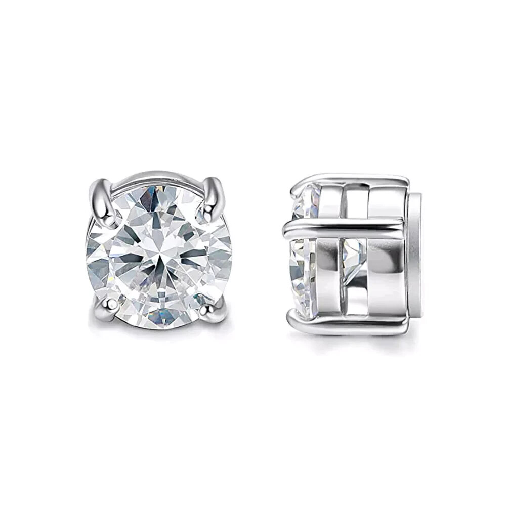 Magnetic Stud Earrings Stainless Steel Women Men 6/8MM Non-Piercing Clip On