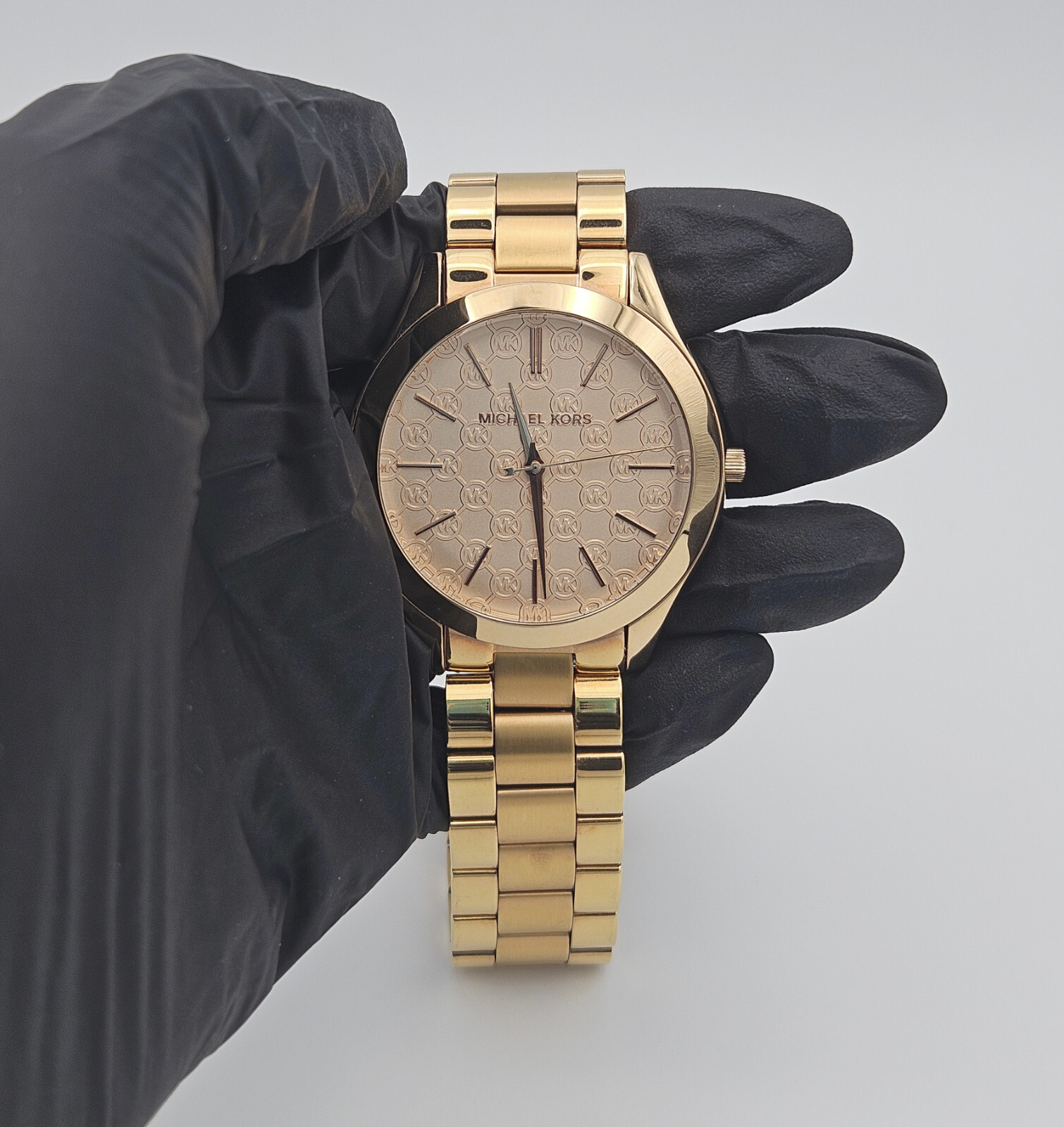 Michael Kors Argyle Gold Stainless Steel Watch with Rose Gold Dial MK3336