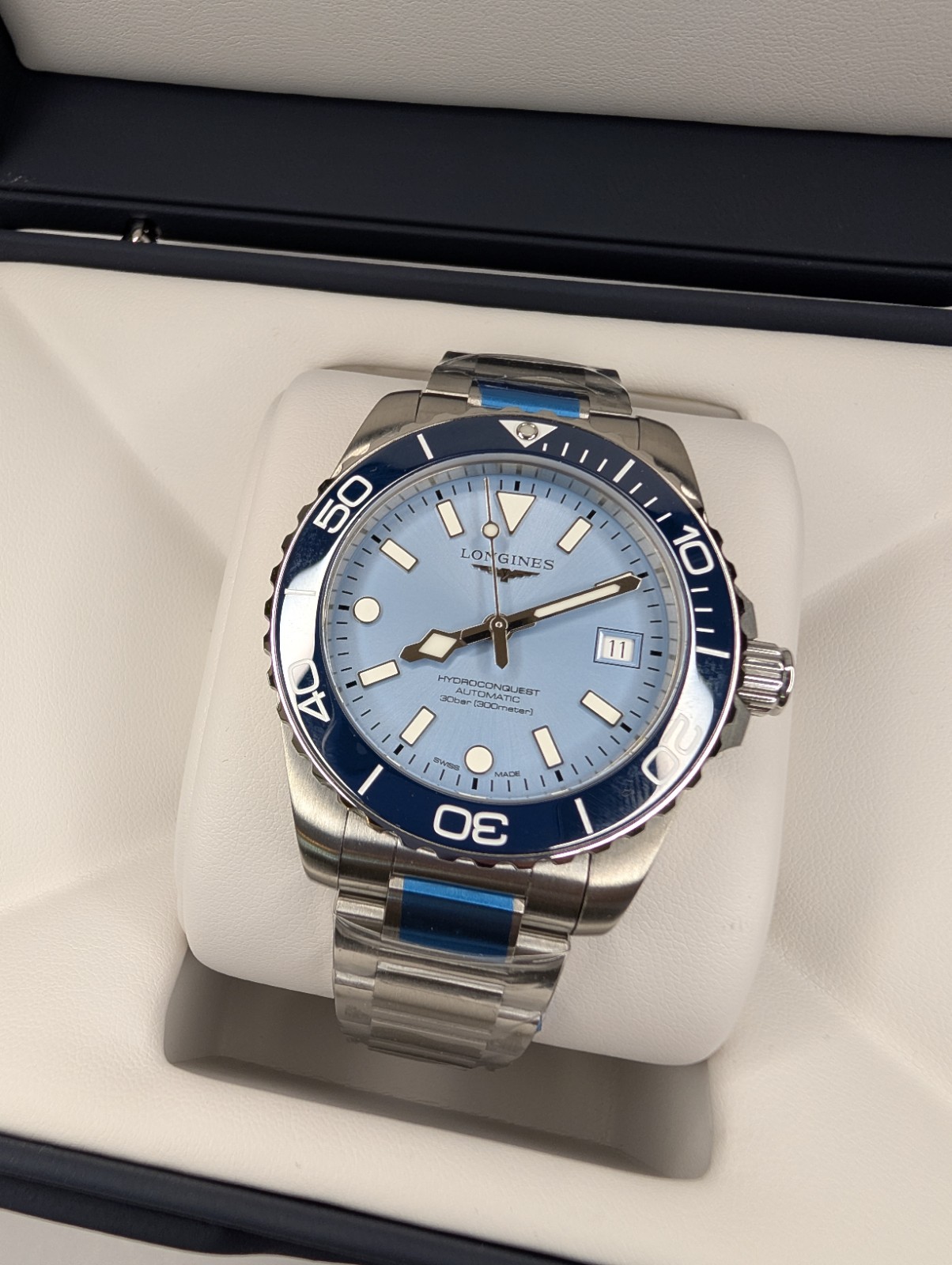 Longines HydroConquest Boutique Only Special Edition 39mm Auto Bracelet Full Set