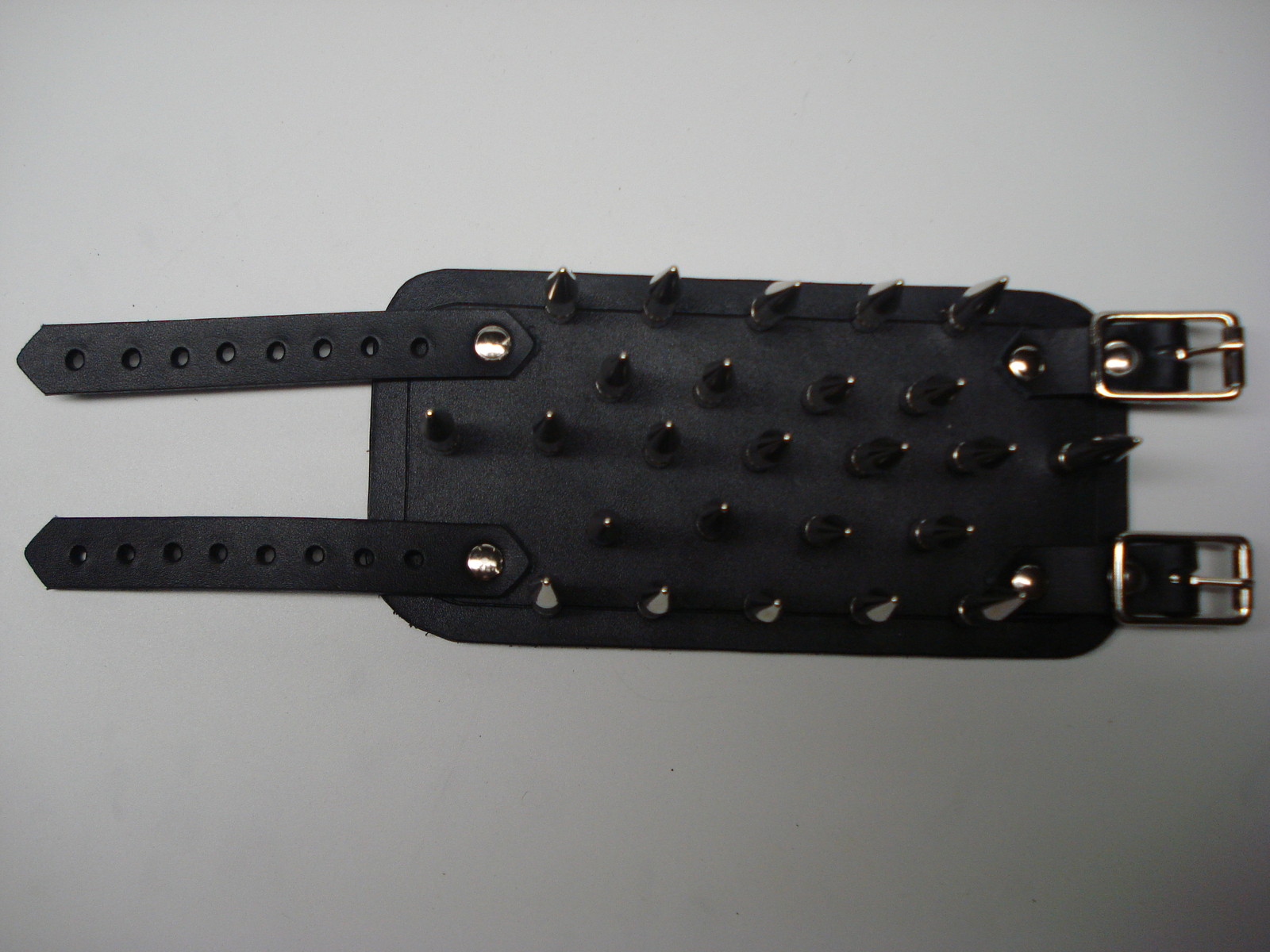 LEATHER SPIKED BRACELET. DEATH GRIND (MDLB0213)….. BURN VICTIM’S