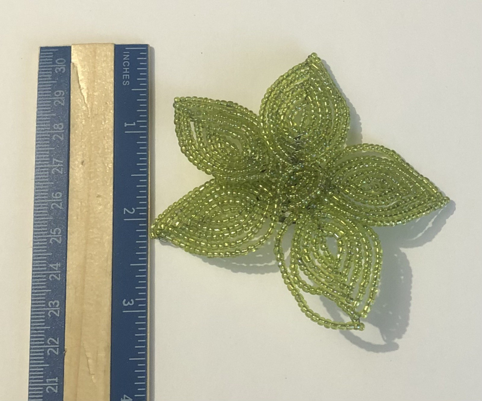 Gorgeous Green Beaded Flower Brooch Fashion Jewelry ETS50C26