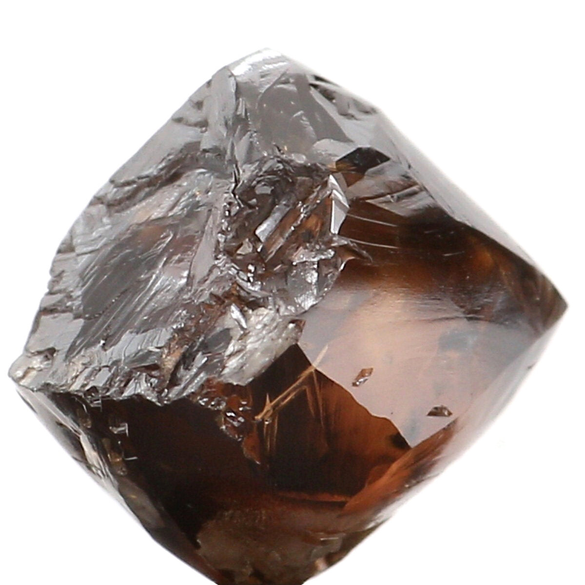 2.56 Ct Natural Loose Rough Shape Diamond 6.80 MM Brown Color Diamond QLB6307