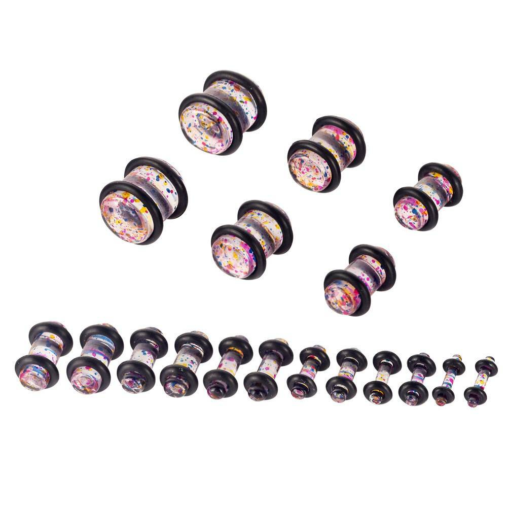 12-18Pcs Acrylic/Steel Ear Plugs Stretcher Kit 14G-20MM Ear Gauges Expander Set