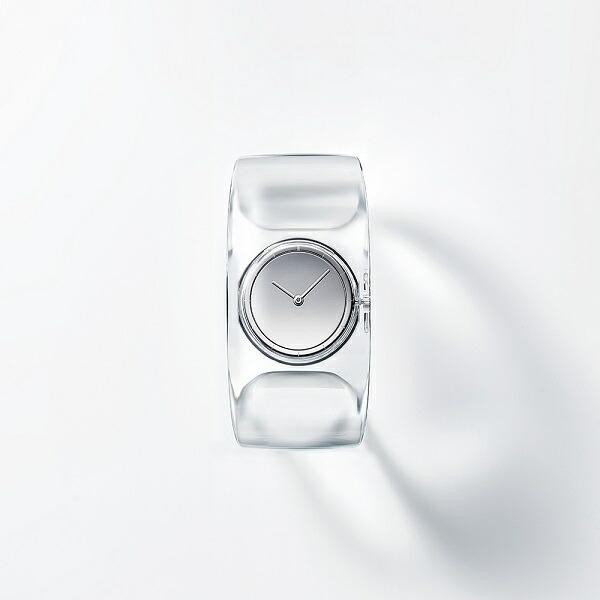 Issey Miyake O SILAW001 Tokujin Yoshioka Design Clear Bangle Watch Quartz