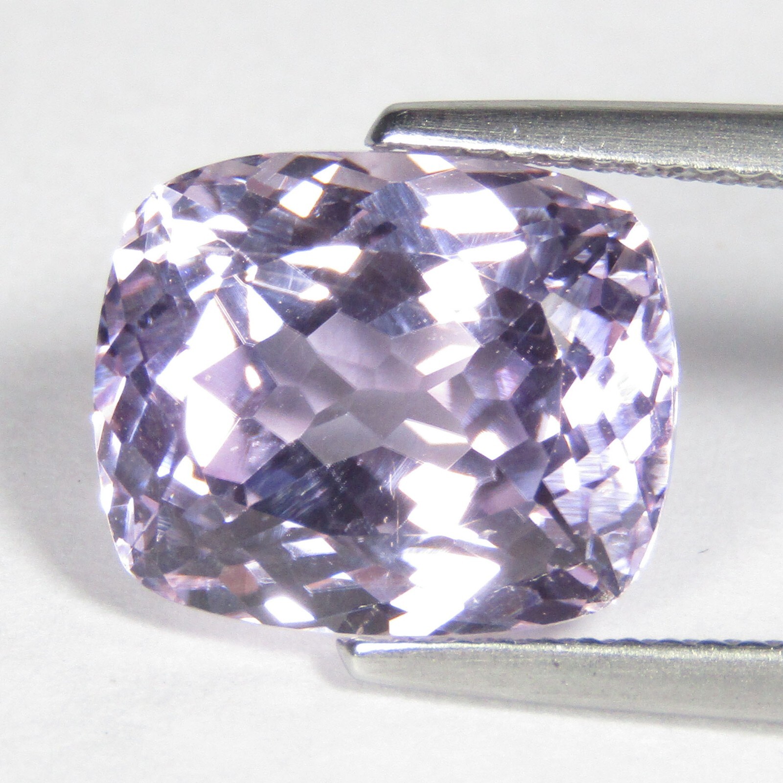 7.21Cts Ravishing Natural Kunzite 12x10mm Cushion Cut Gemstone From Afghanistan