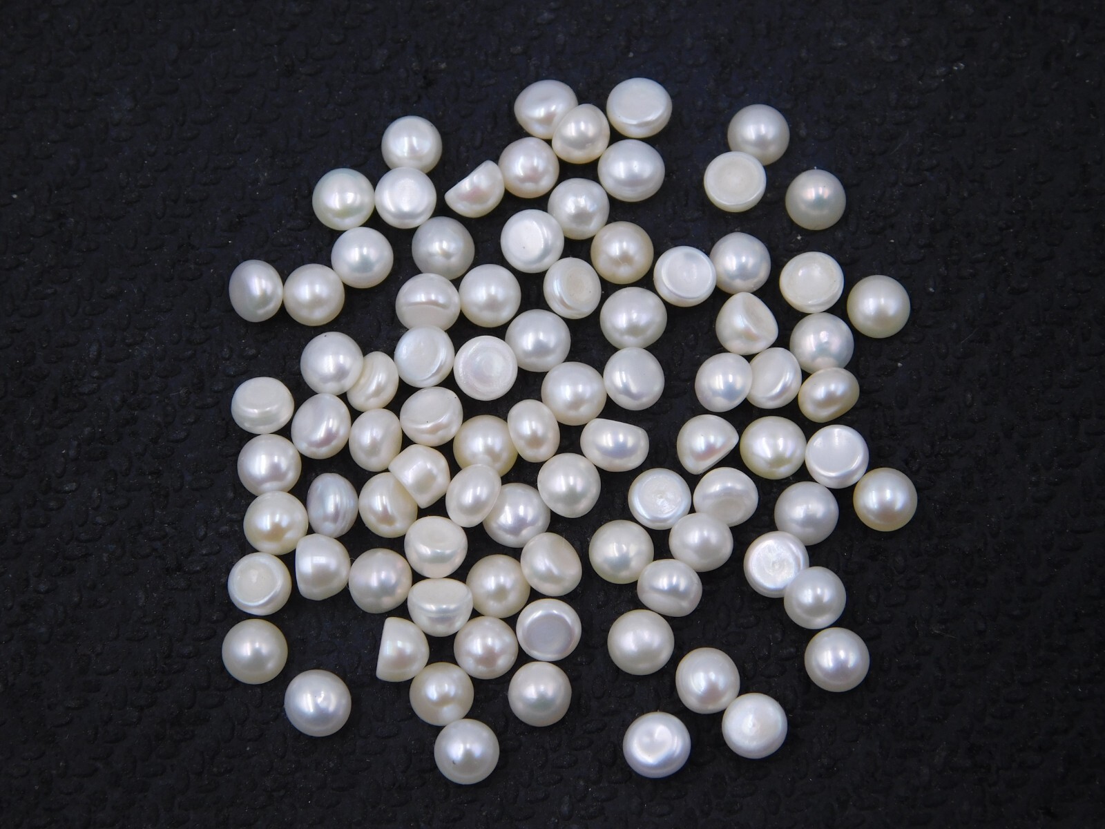 3 MM Natural Pearl Half Round Cab Lot Loose Gemstone For Jewelry Making P-3481