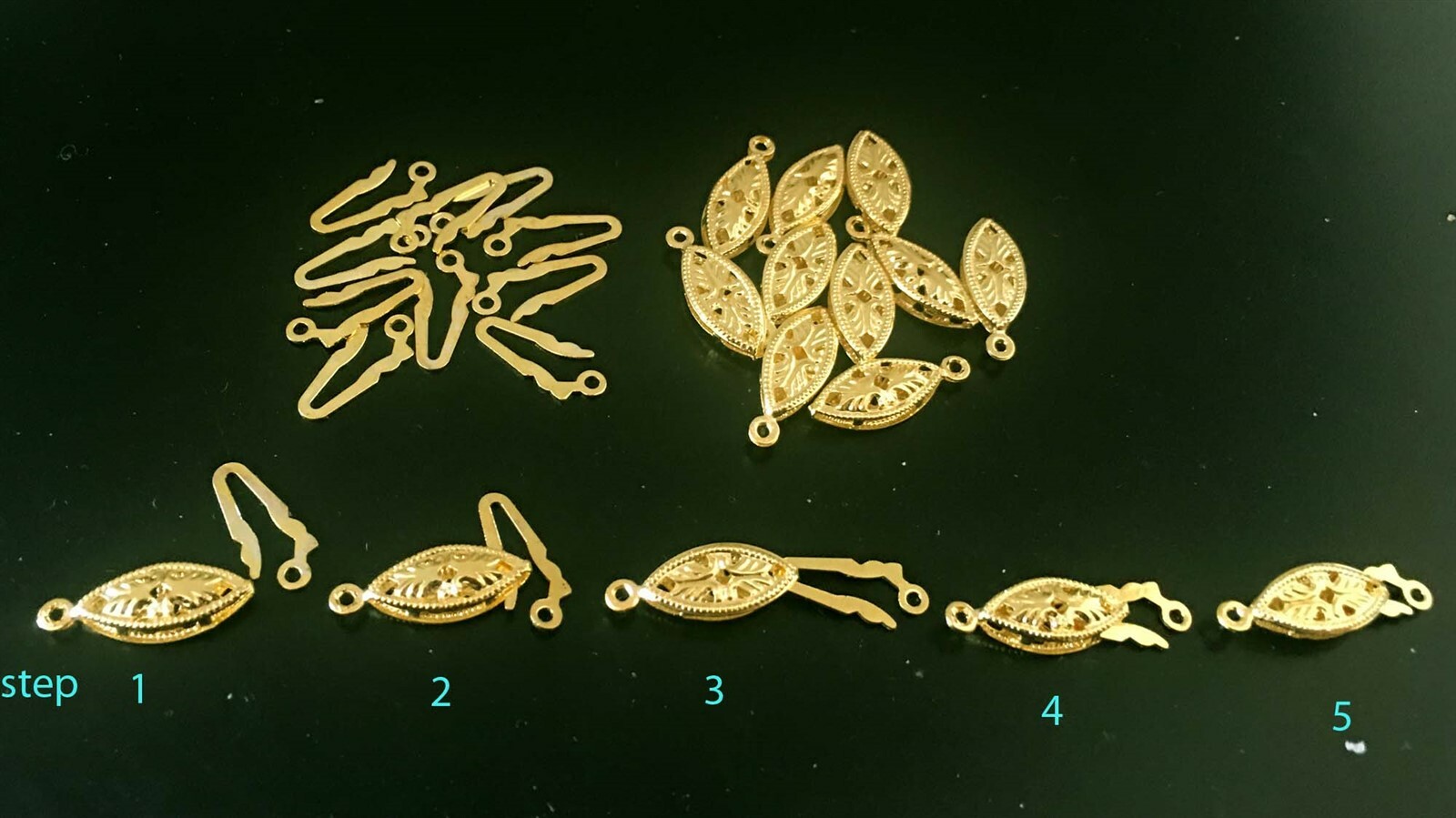 10 Gold Plated Brass Fish Hook Clasps Filigree Horse Eye Oval Fishhook 20x6mm