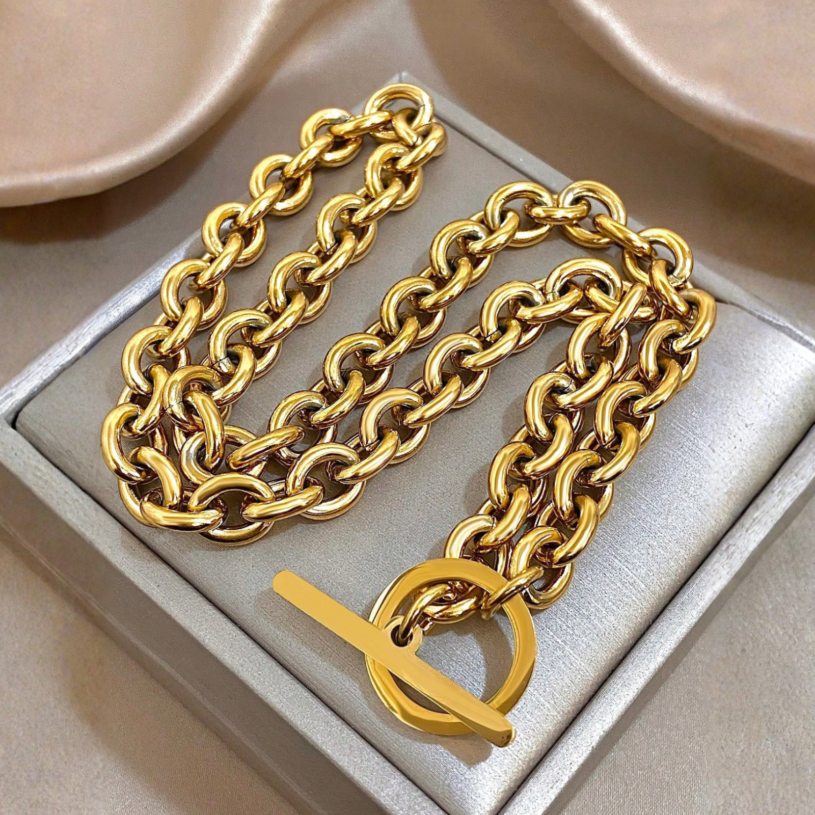 Stainless Steel Knot Necklace Women | Minimalist Chain Adjustable 45-55cm Gift