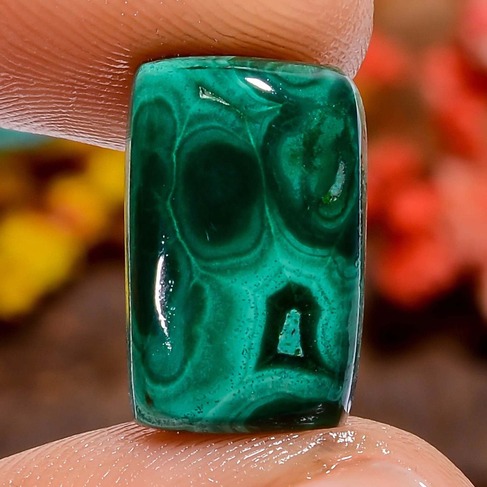 Natural Malachite Radiant 10Ct Loose Gemstone 14X9X3mm Crystal Healing Green
