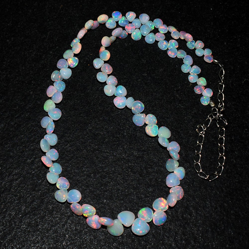 Very Attractive White Ethiopian Opal 67. Cts Beaded Fabulous Necklace VK 19 E711