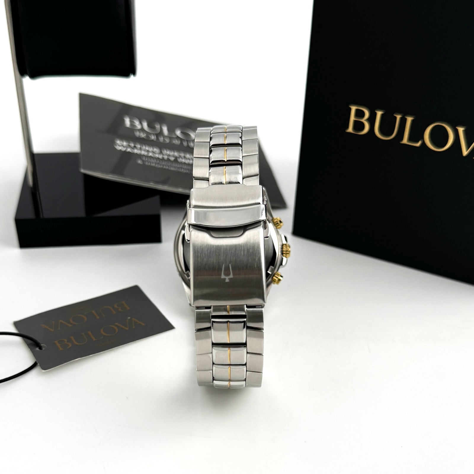 Bulova 98B400 Marine Star Chronograph Blue Dial Two-Tone stainless Men’s Watch