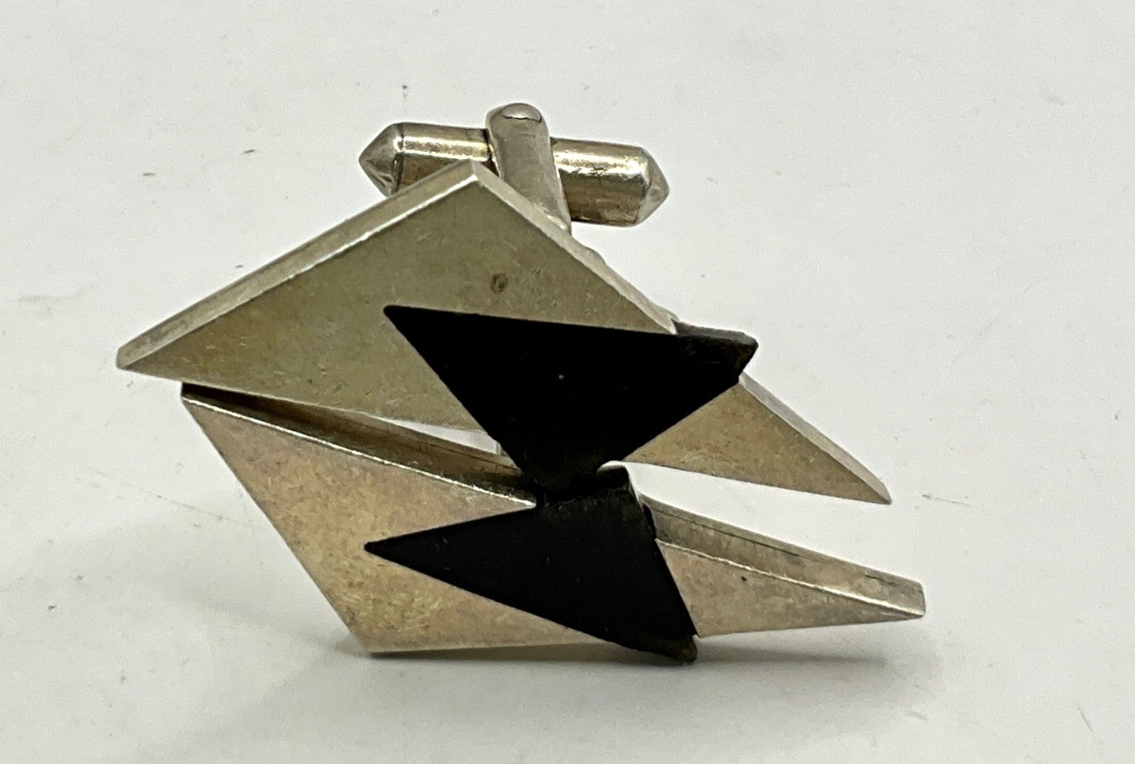 Vintage Antonio Pineda Taxco 970 Sterling Silver Modernist Geometric Cufflinks
