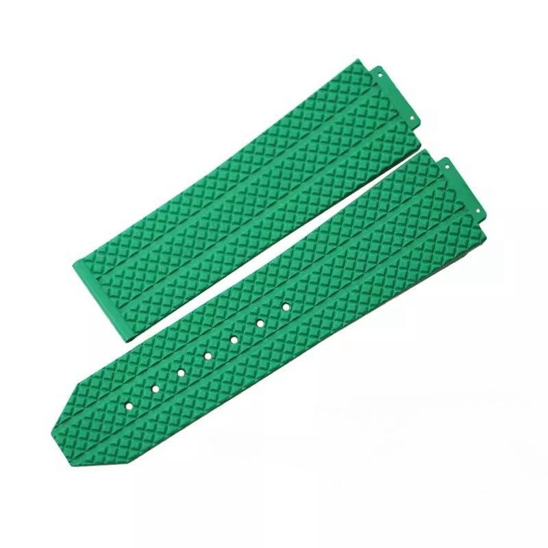 25mm Replacement FKM Rubber Strap Watch Band Fits HB Big Bang Series 311 304 301