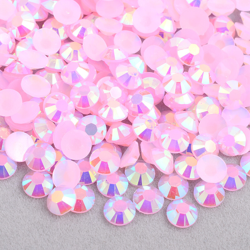 Jelly Rhinestones AB 4MM/SS16 QTY 1000-5000 Resin Flatback Round Bling NON HOTFX