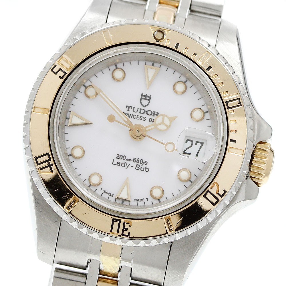 TUDOR Princess Date Lady Sub 96093 white Dial Automatic Ladies Watch_963407