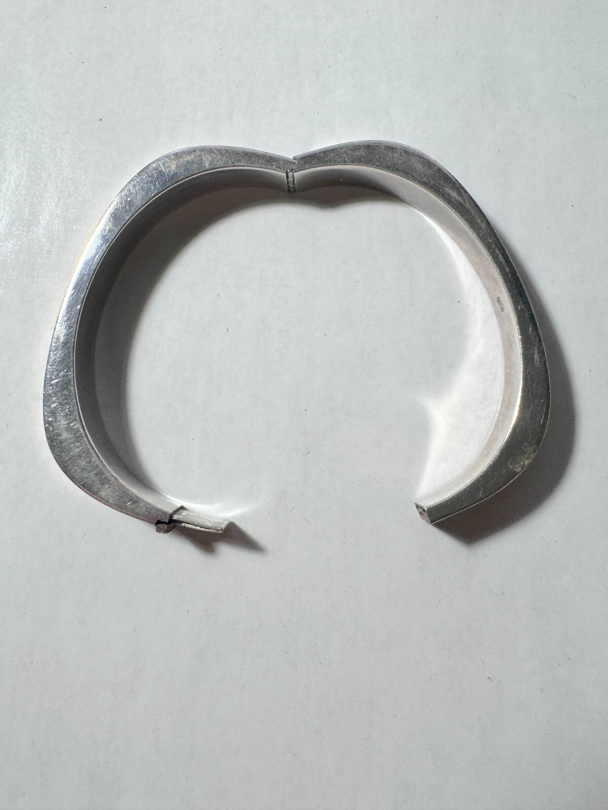 Cool Hollow Hinged 1/4-Inch-Wide Sterling Silver Bracelet, 25.8 Grams! SS-811