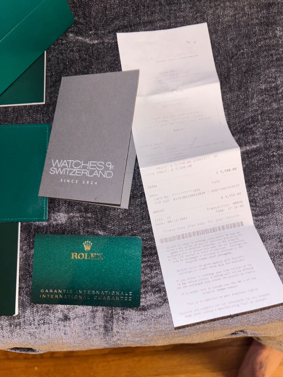Authentic ROLEX Watch Box YACHT MASTER 126622 FULL SET Card, Papers, Receipt