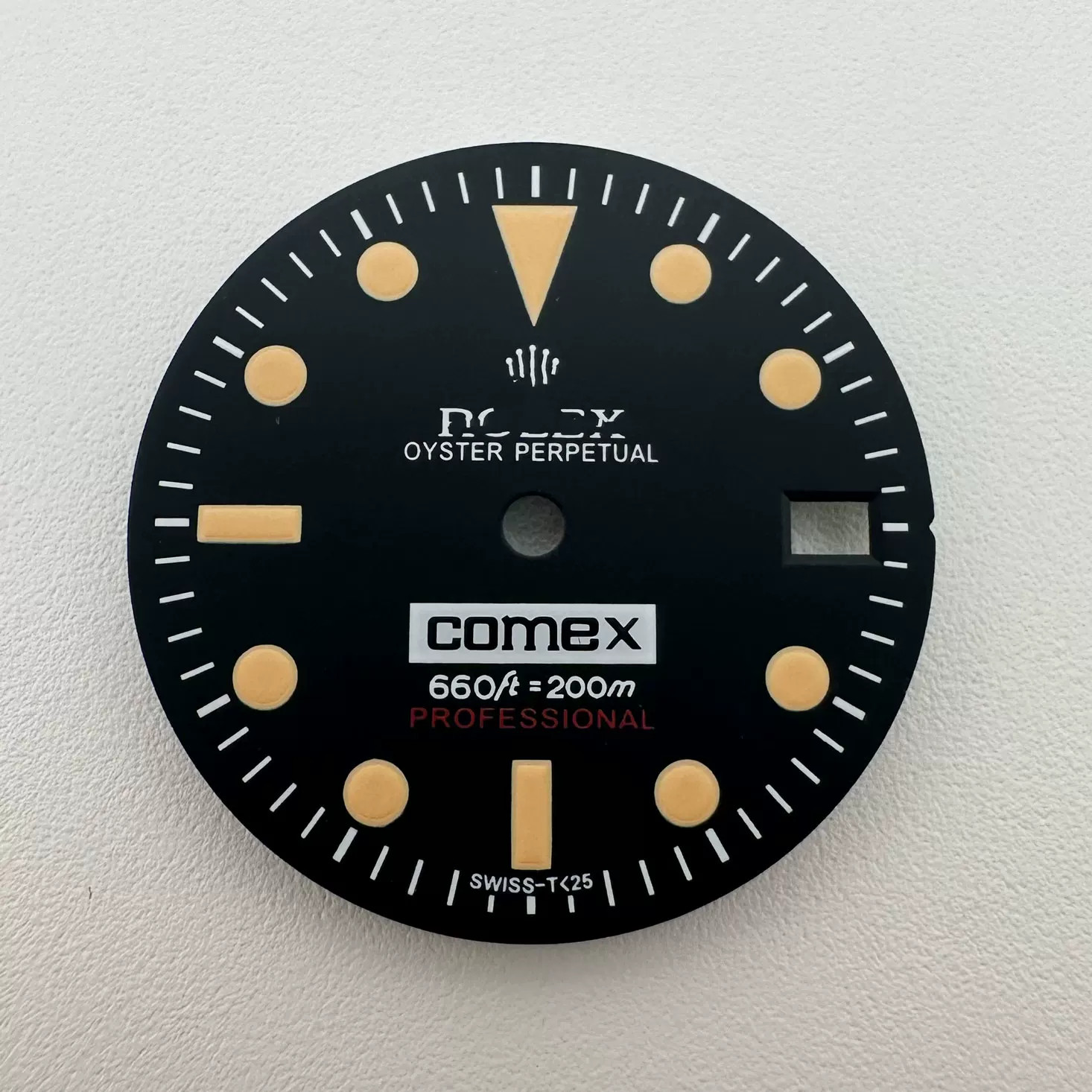 28.5mm Retro Black Watch Dial Green Lume for NH35 NH36 4R 7S Movement Accessorie