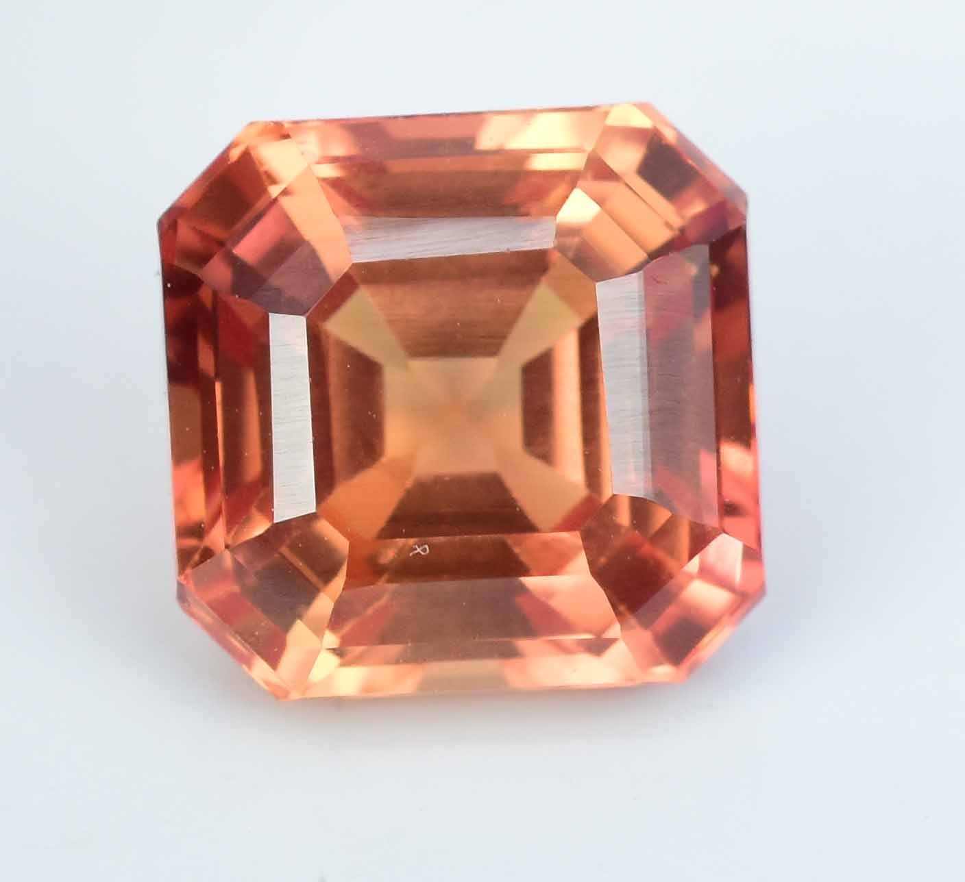 Natural imperial Topaz 10.45 Ct Asscher Stunning Flawless AGL Certified Gemstone