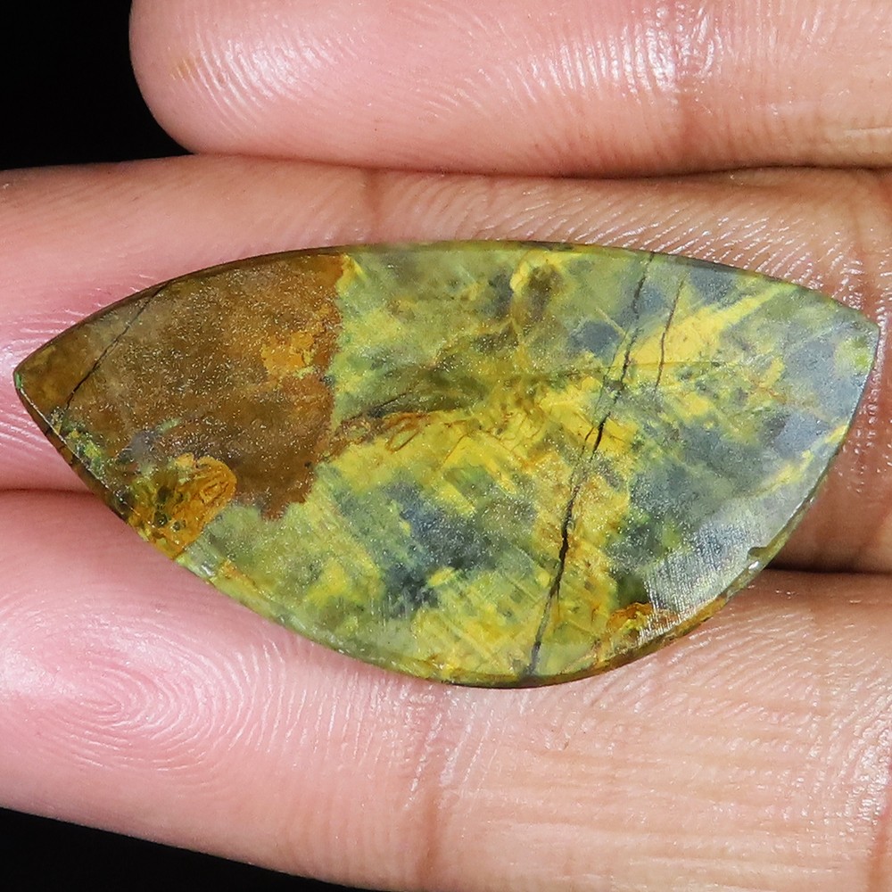 natural NELLITE PIETERSITE cabochon loose gemstone 33.95 Carat. (19 x 38 x 5 mm)