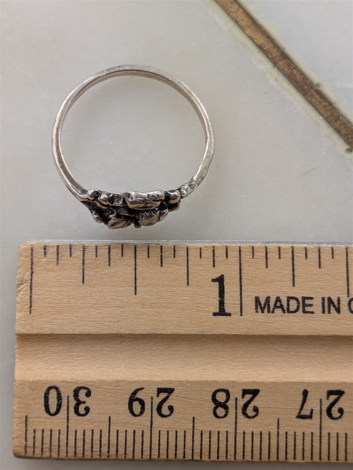 Black Hills Vintage Sterling Acorn Berries Leaves Floral Ring Size 7.25 – 2 Gram