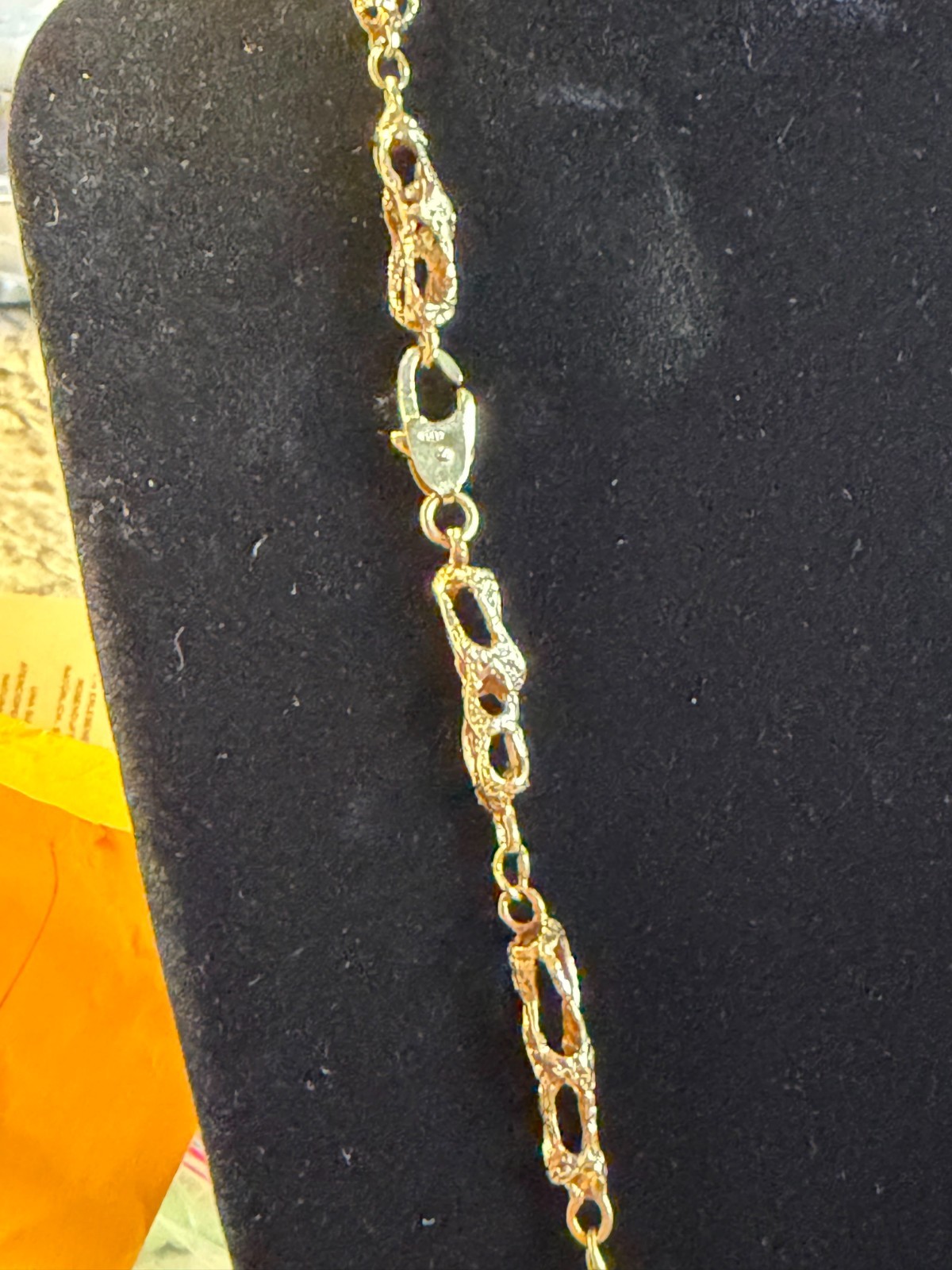 14K Solid Yellow Gold Chain Necklace 24” Open Link Design Acid Tested