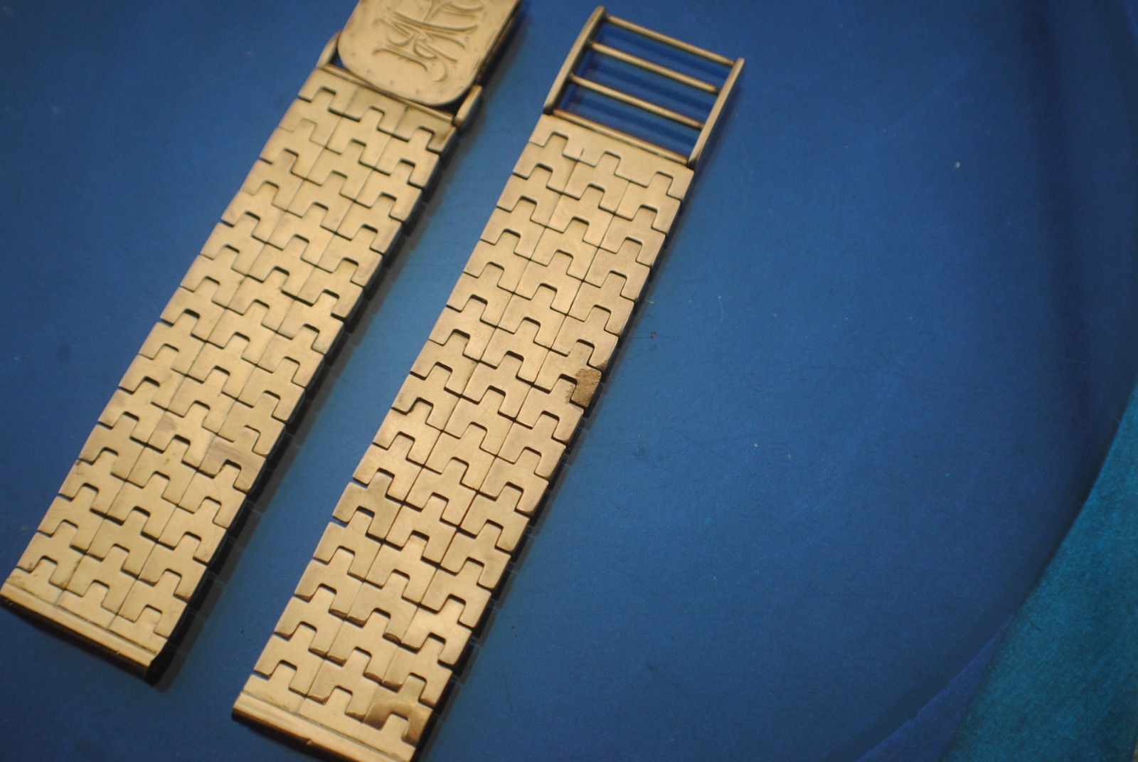 VINTAGE 18K YELLOW GOLD 18MM 35.1 GRAMS BRACELET STRAP FOR 1940S WATCHES 16CM