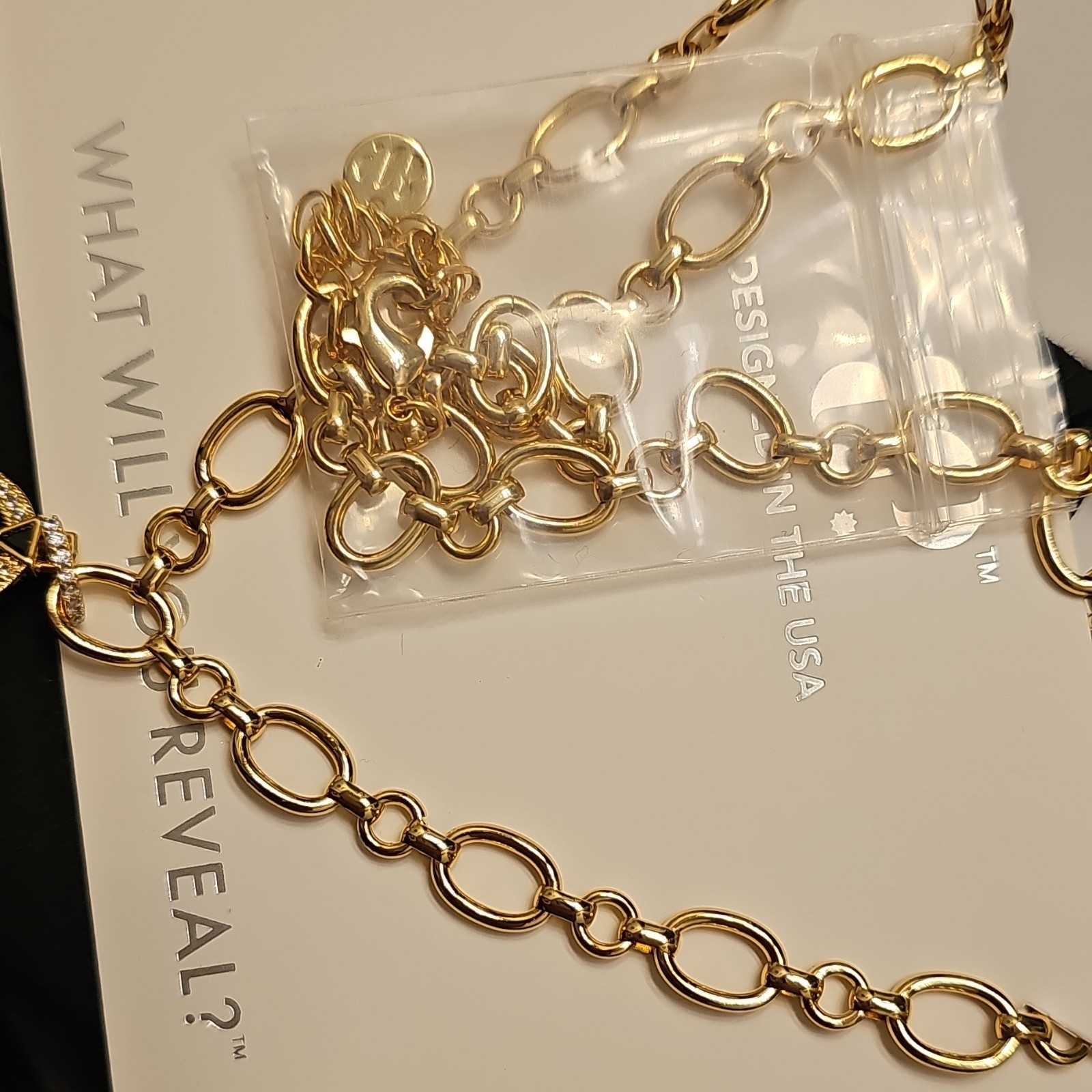 Bomb Party Obsidia The Takeover Necklace Gold Plated Onyx Sandstone 18″ NK85463