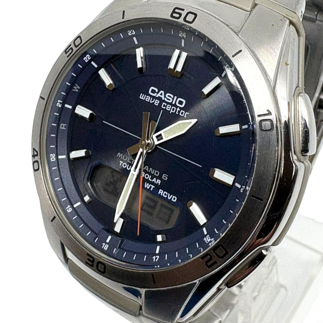 [Radio-controlled solar watch] CASIO Wave Ceptor WVA-M640 Navy From Japan