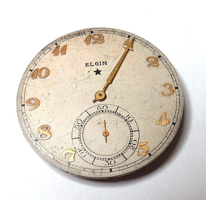 ANTIQUE 1927 ELGIN POCKET WATCH 17’J MOVEMENT BALANCE IS GOOD 39.7mm 4.8mm thick