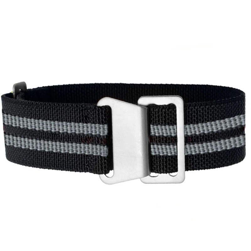 60s French Troops Parachute Bag Elastic Watch Strap 20mm 22mm Nylon Watchbands