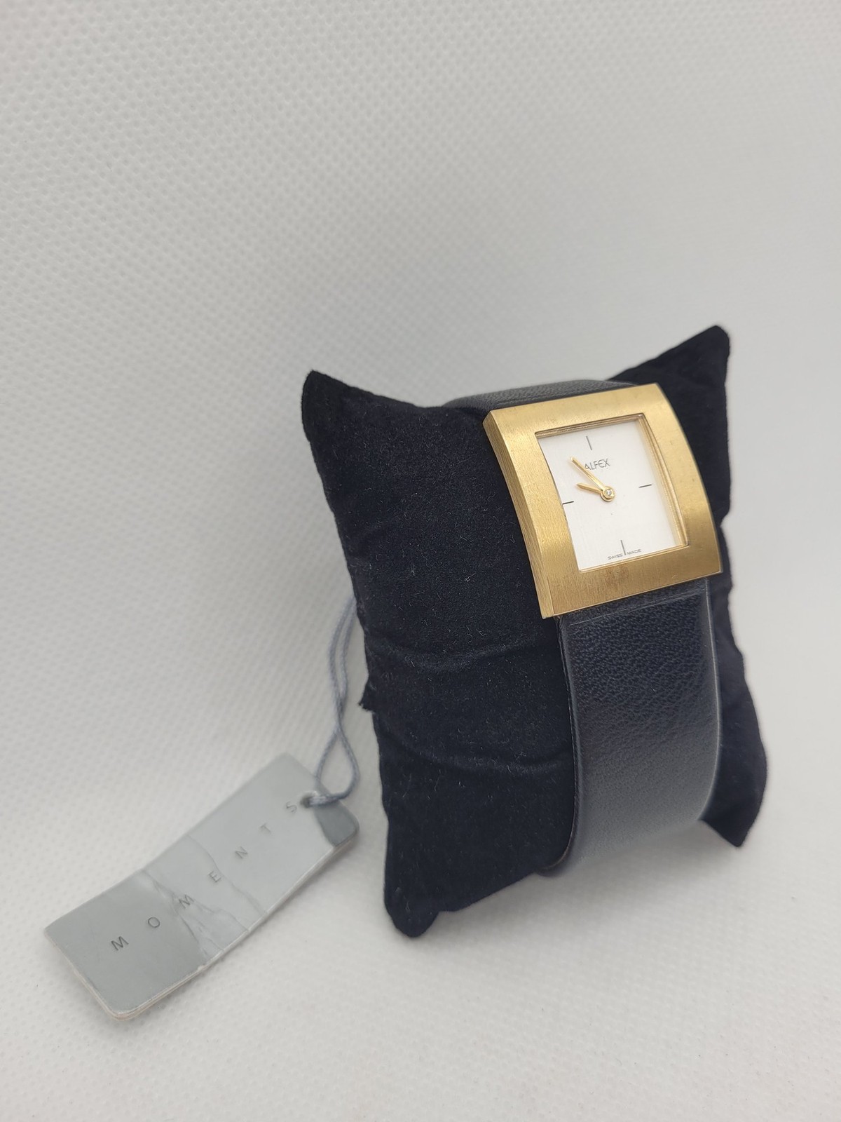 Alfex Women’s Wristwatch Swiss Made Gold Case Leather Strap 5217 R