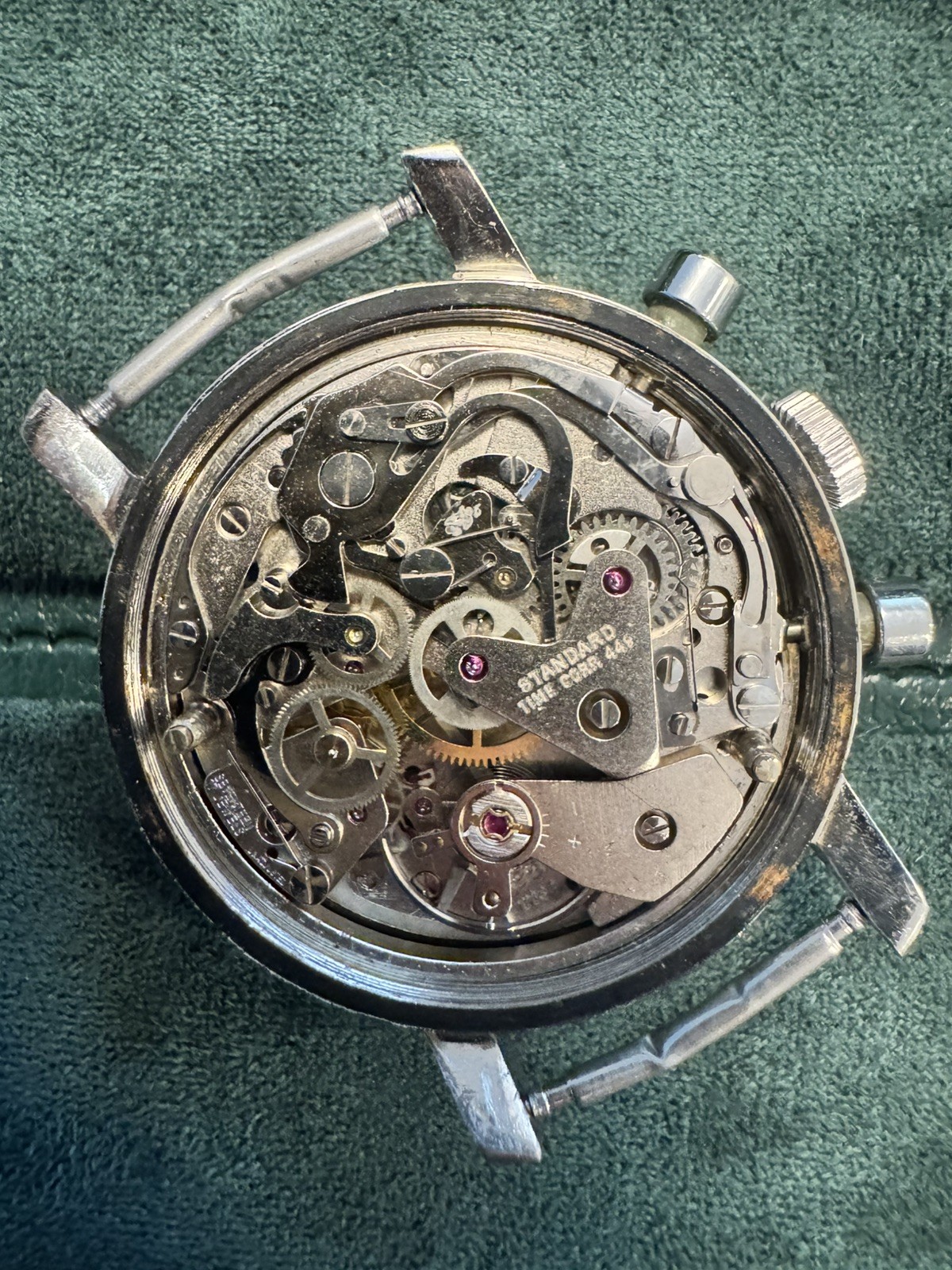 Vintage Vantage Chronograph II Panda Tropical Dial 1970s Hamilton Valjoux 7733