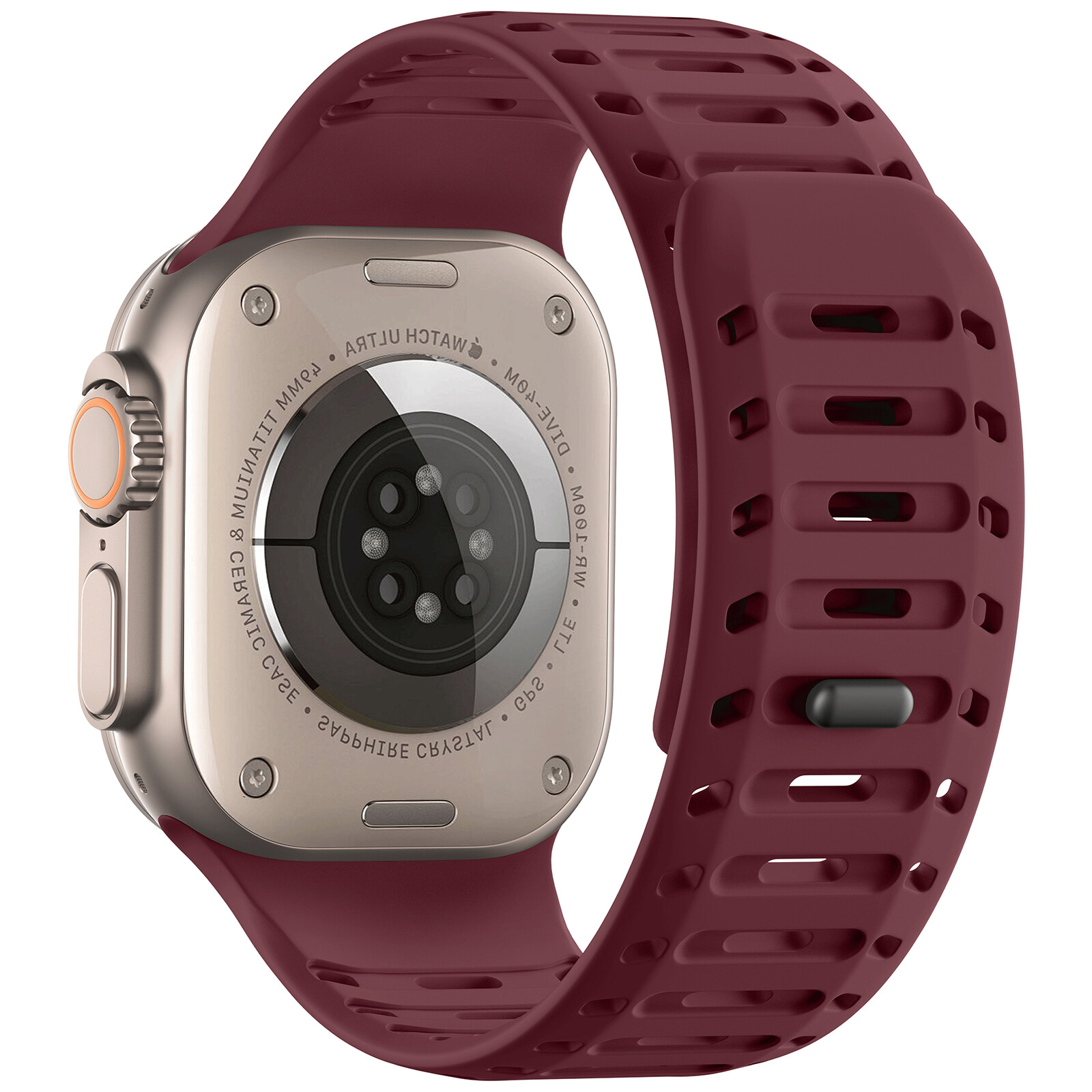For iWatch Ultra 2 Series 10 9 8 7 SE 6 44/45/49mm Silicone Magnetic Sport Band