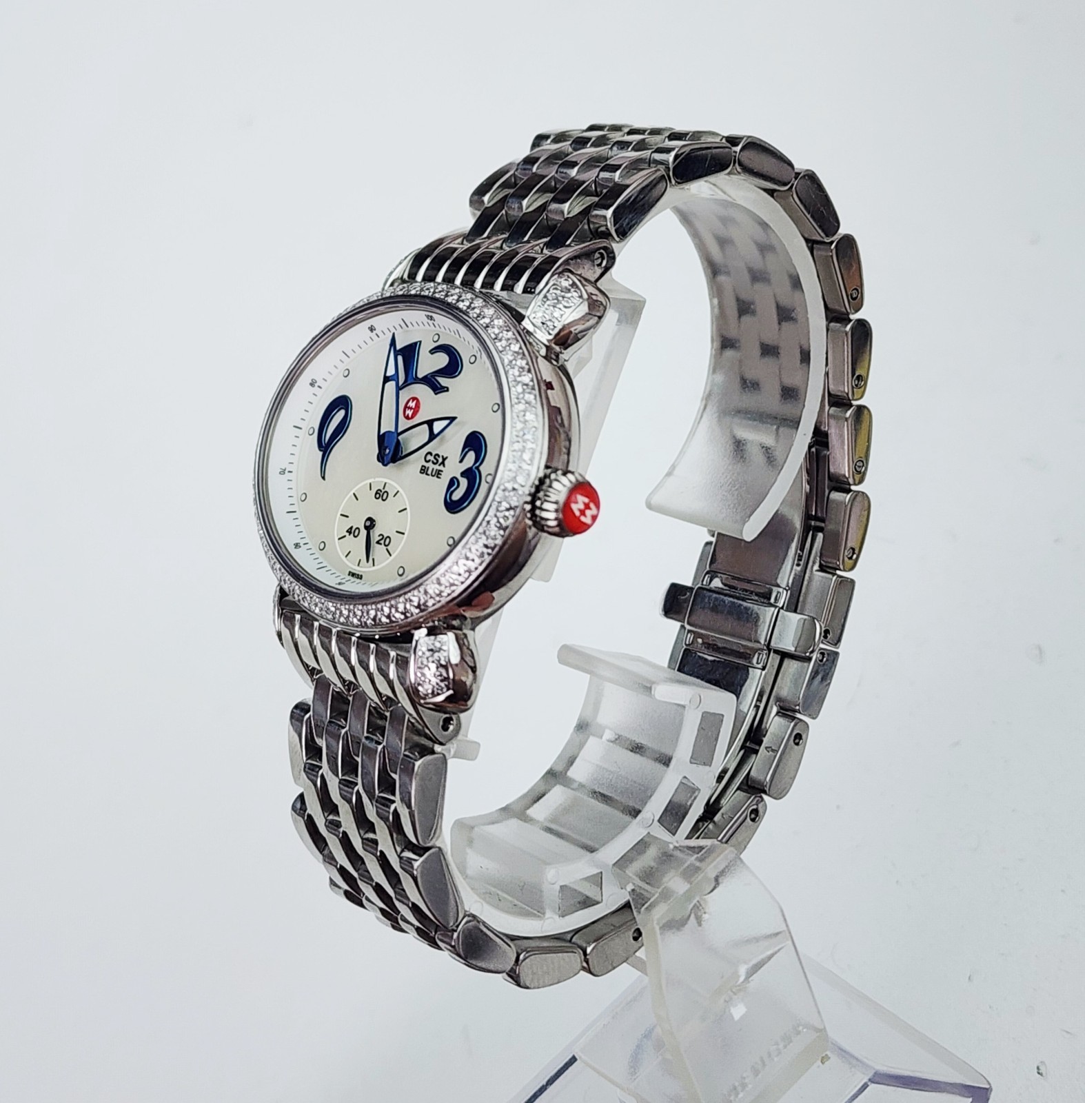 Women’s SWISS Watch MICHELE “CSX Blue” MW03E01. Diamonds Bezel*